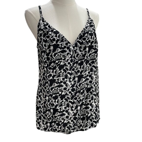 NWT Madewell Black White Floral Cami Top Size 12 Summer Chic Feminine Boho Tank - Picture 7 of 10